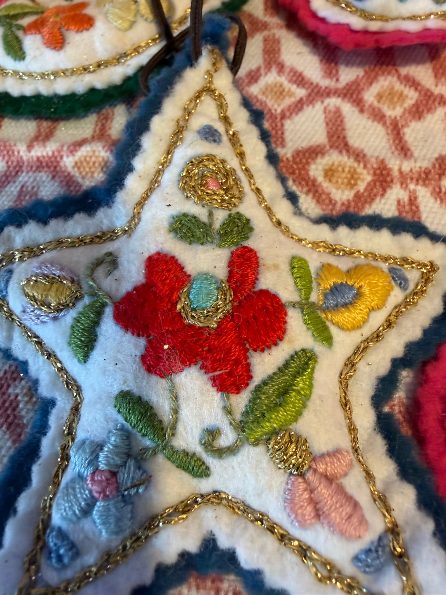 EMBROIDERED TREE DECORATIONS