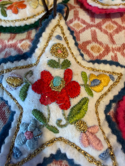 EMBROIDERED TREE DECORATIONS