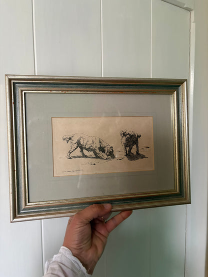 SILVER FRAME DOGS PRINT