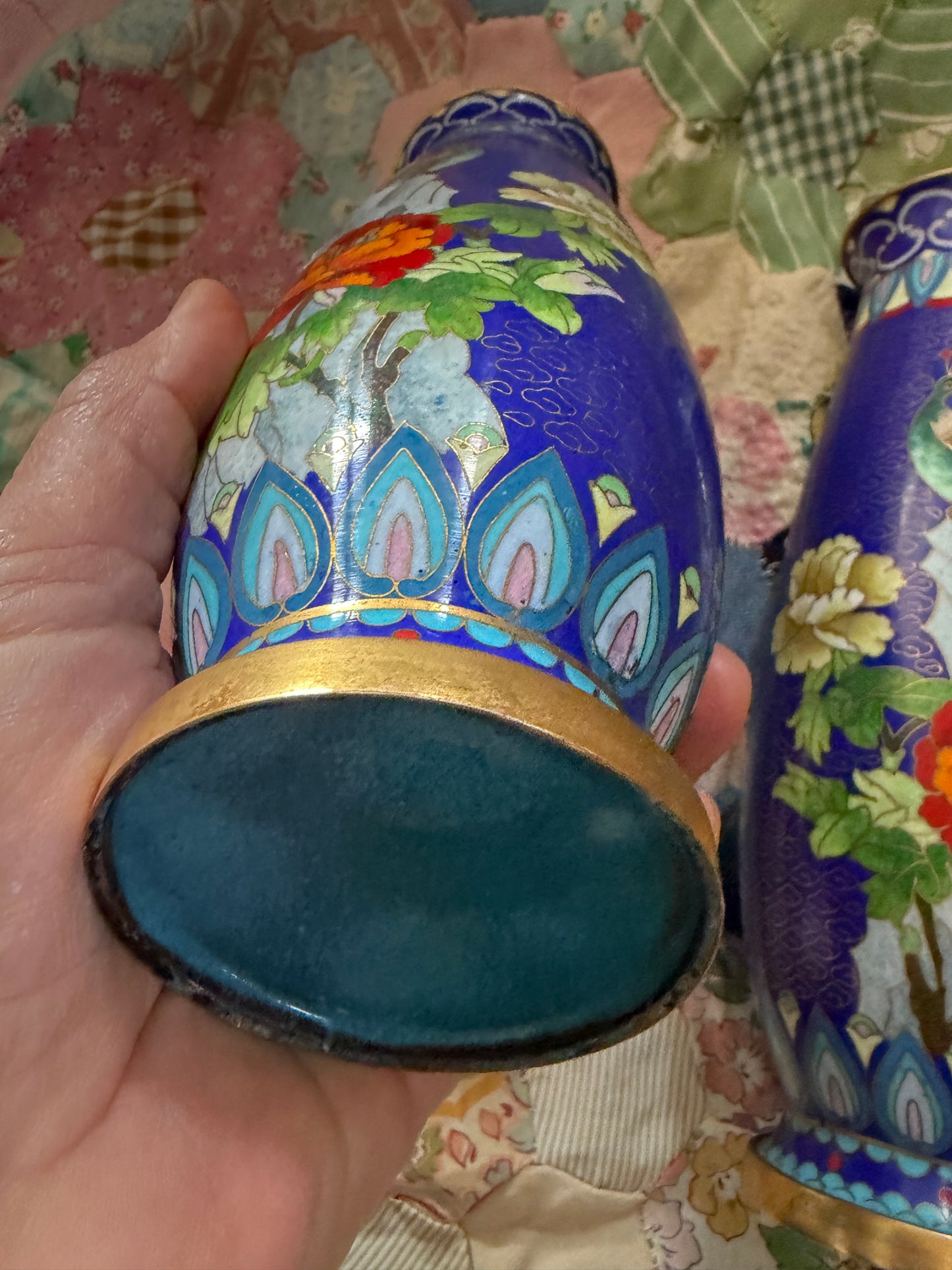 ENAMEL VASES