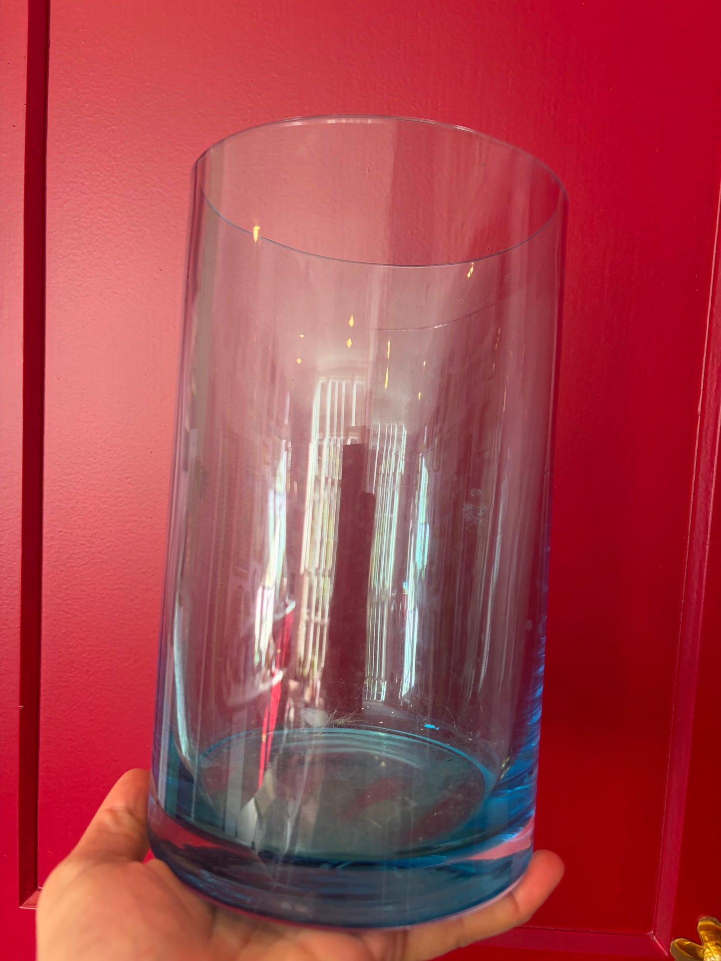 BLUE GLASS VASE