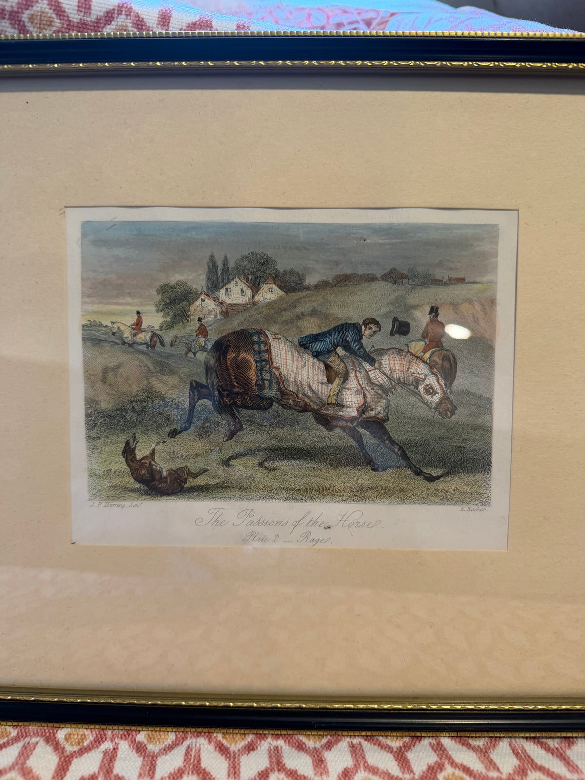4 ANTIQUE HORSE PRINTS
