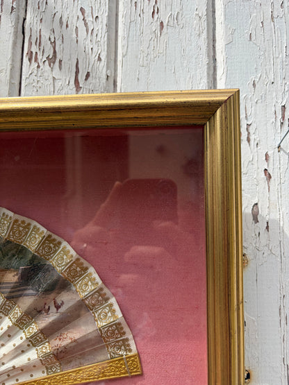 FRAMED ANTIQUE FAN