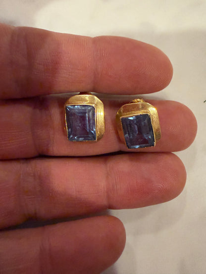 BLUE TOPAZ & GOLD