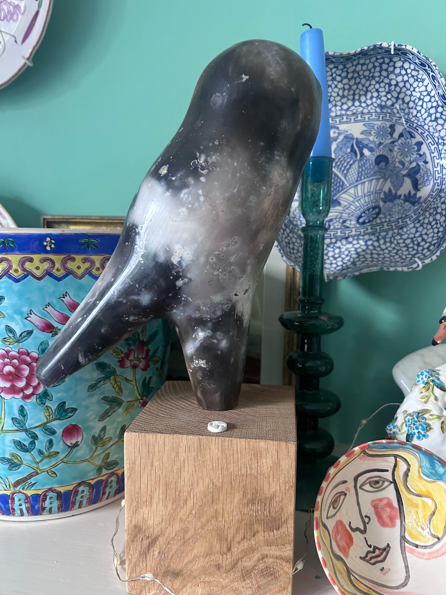 STONE SCULPTURE OF AN OWL