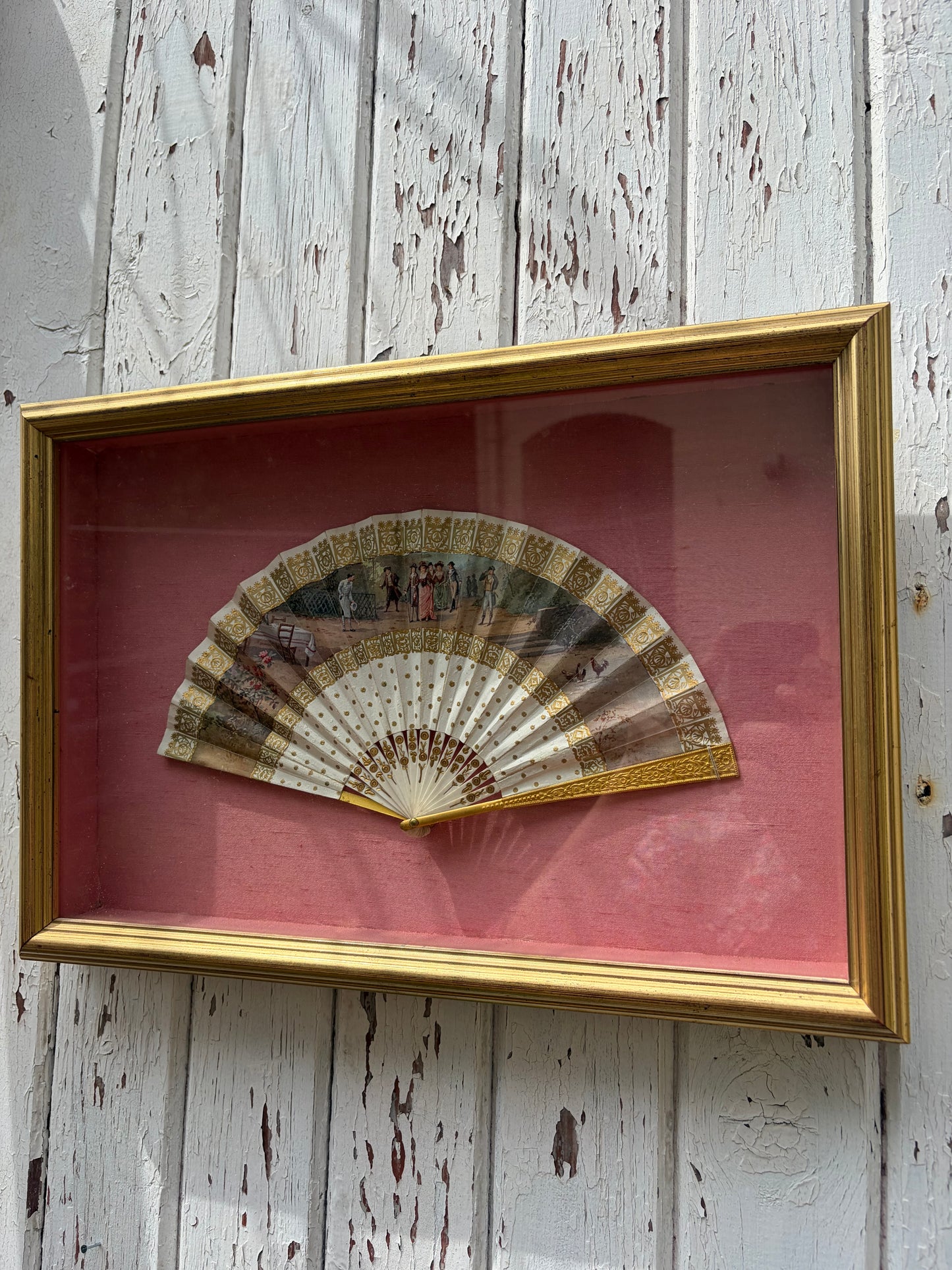 FRAMED ANTIQUE FAN