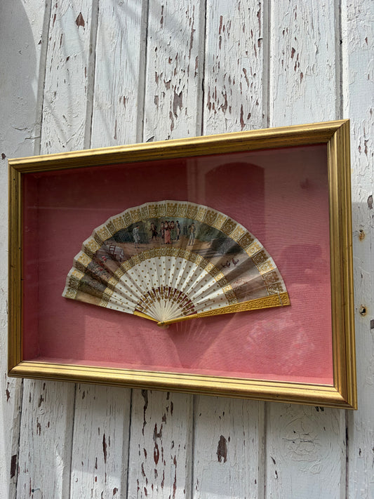 FRAMED ANTIQUE FAN