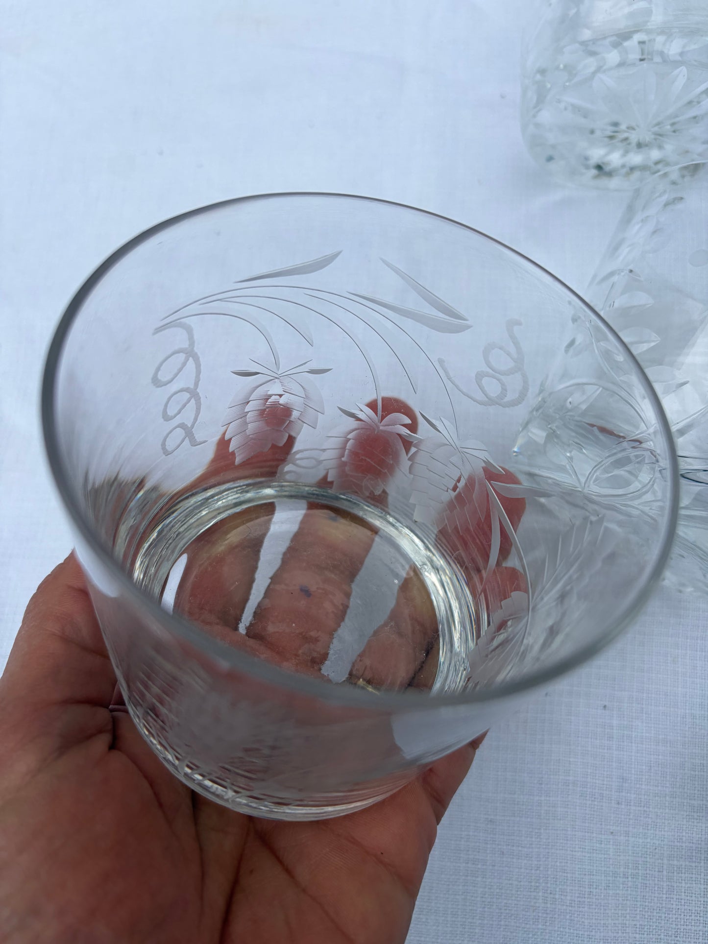 ETCHED WATER GLASSES