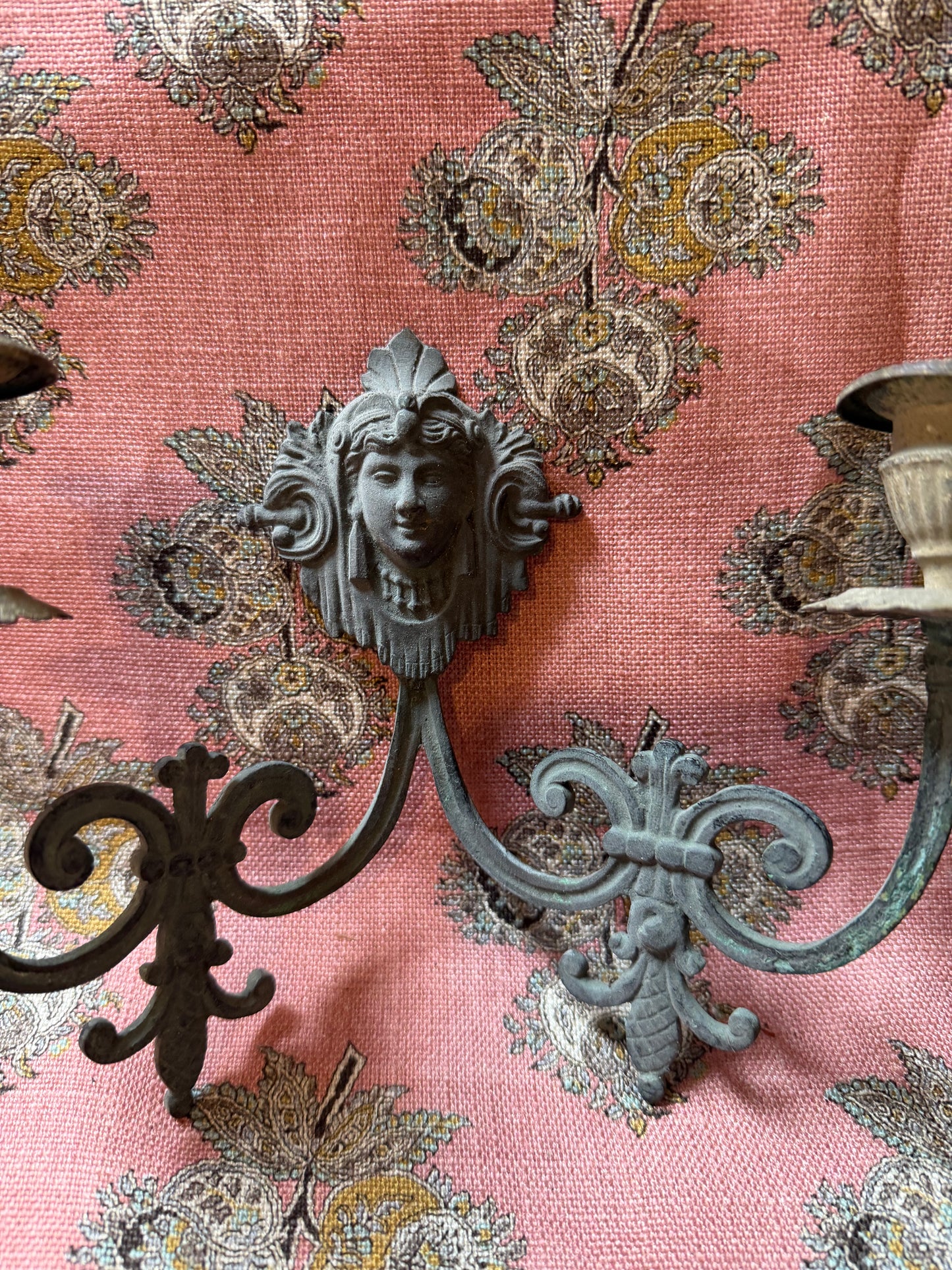 ANTIQUE BRASS WALL SCONCES